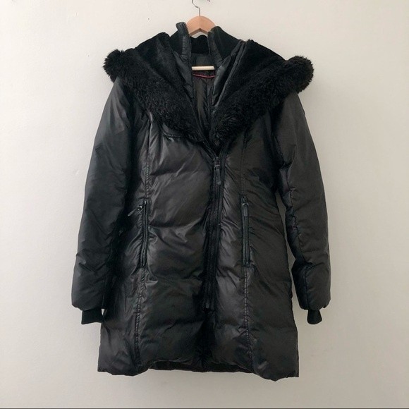 RUDSAK Jackets & Blazers - Atelier Noir by Rudsak Manteau Pour Femme Hooded Down Coat in Noir Black